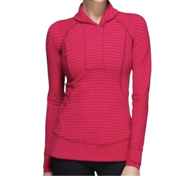 lululemon athletica Jackets & Blazers - (Sold)Lululemon Running Pullover 6 Stripe Think Fast Ready or Snot Sweatshirt